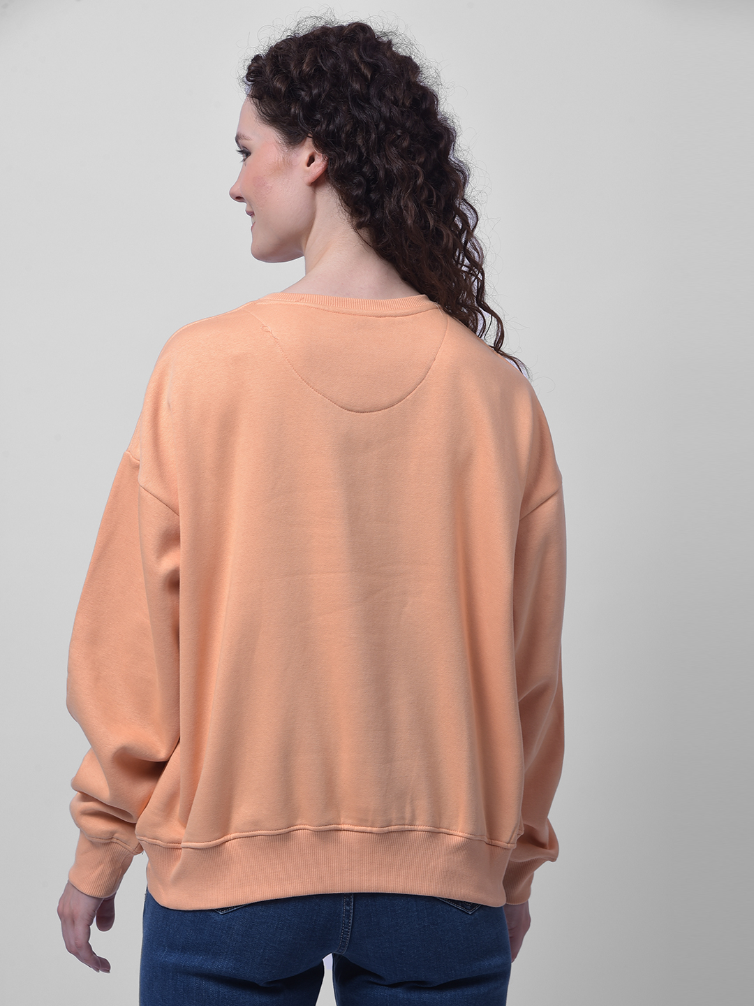 Numero Uno Women Peach Graphic Sweatshirt